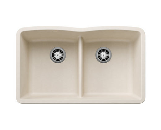 Blanco  Soft White Diamond Equal Low Divide Granite Composite Kitchen Sink