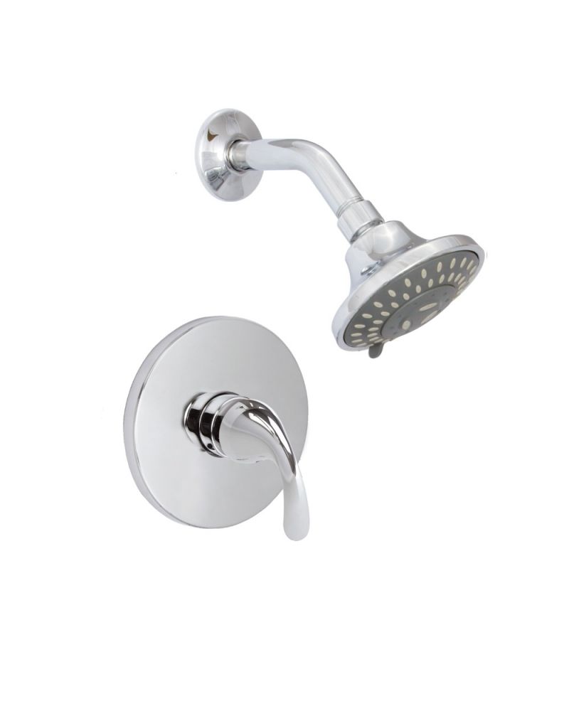 Huntington Brass Polished Chrome Clover Shower Combo Kit