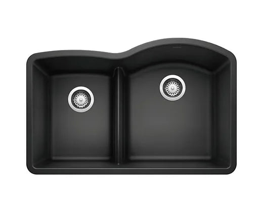 Blanco  Anthracite Diamond 1  3/4 Low Divide 40/60 Granite Composite Kitchen Sink