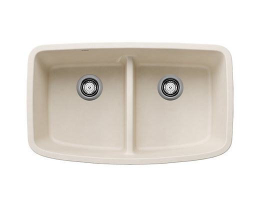Blanco  Soft White Valea Equal Low Divide Granite Composite Kitchen Sink