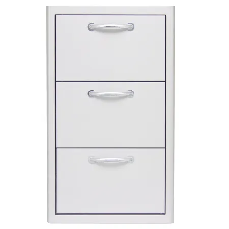 Stainless Triple Drawer with Lights Drawer