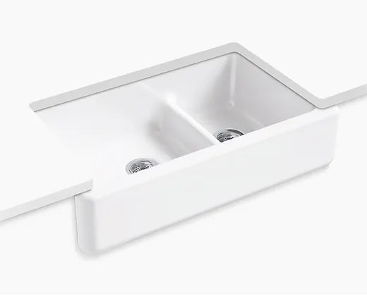 Kohler  White Whitehaven Cast Iron Kitchen Sink