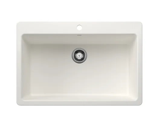 Blanco  White Liven Super Single Granite Composite Kitchen Sink