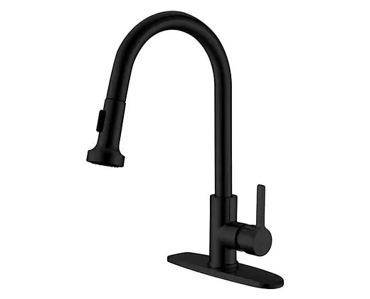 Kingmore Matte Black Marcato Kitchen Faucet
