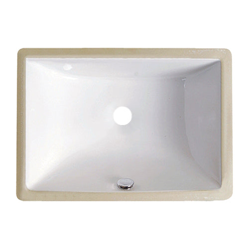 White 18 x 13 Porcelain Undermount Rectangle Lavatory Sink