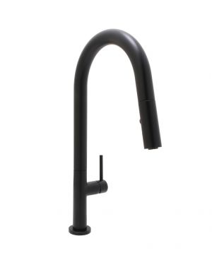 Huntington Brass Matte Black Cevi Contemporary Kitchen Faucet