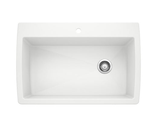 Blanco  White Diamond Super Single Granite Composite Kitchen Sink