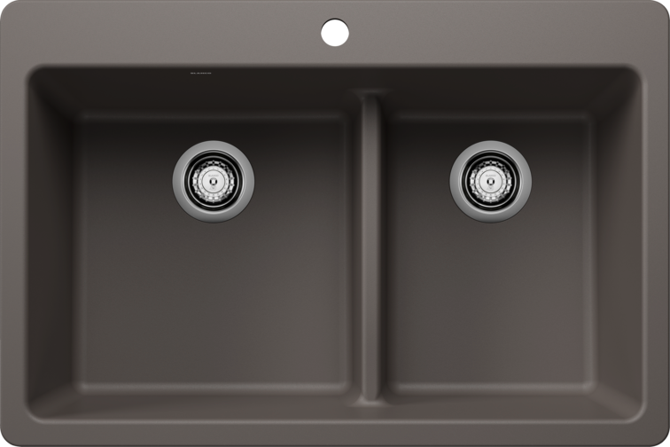 Blanco  Volcano Gray Liven 1  3/4 Granite Composite Kitchen Sink