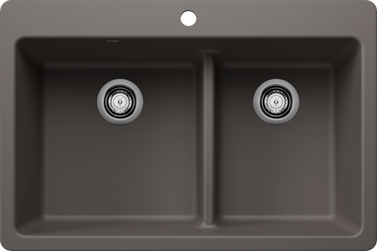 Blanco  Volcano Gray Liven 1  3/4 Granite Composite Kitchen Sink