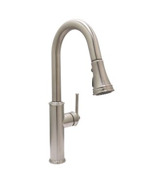 Huntington Brass Satin Nickel Crest Classic Kitchen Faucet