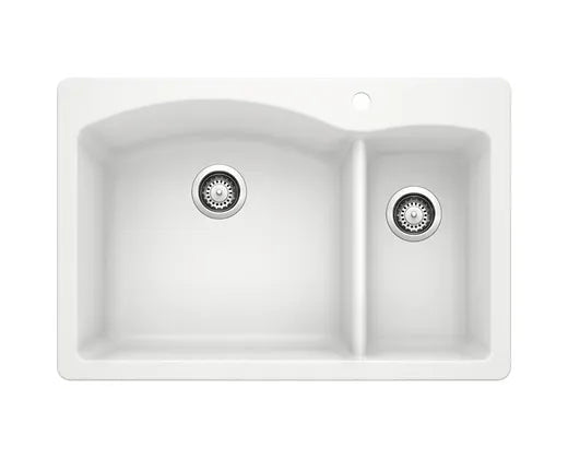 Blanco  White Diamond 1  1/2 Bowl Granite Composite Kitchen Sink