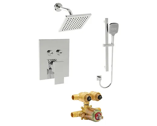 PROHS Polished Chrome  Shower Combo Kit