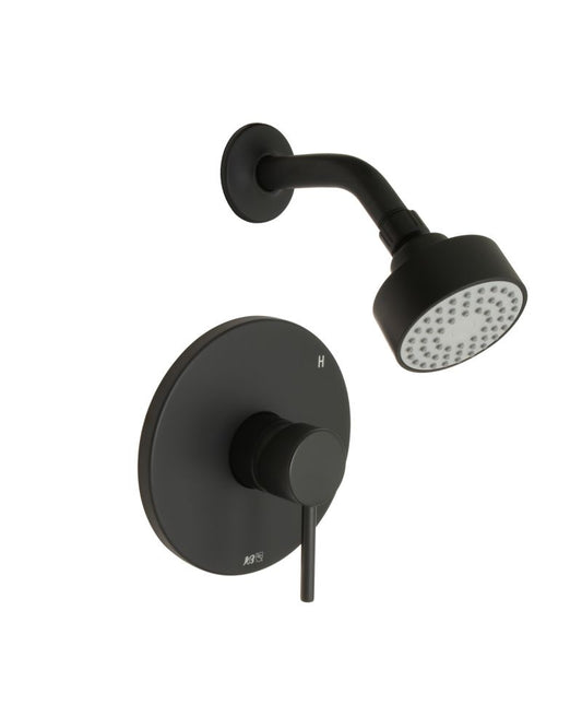Huntington Brass Matte Satin Black Euro Shower Combo Kit