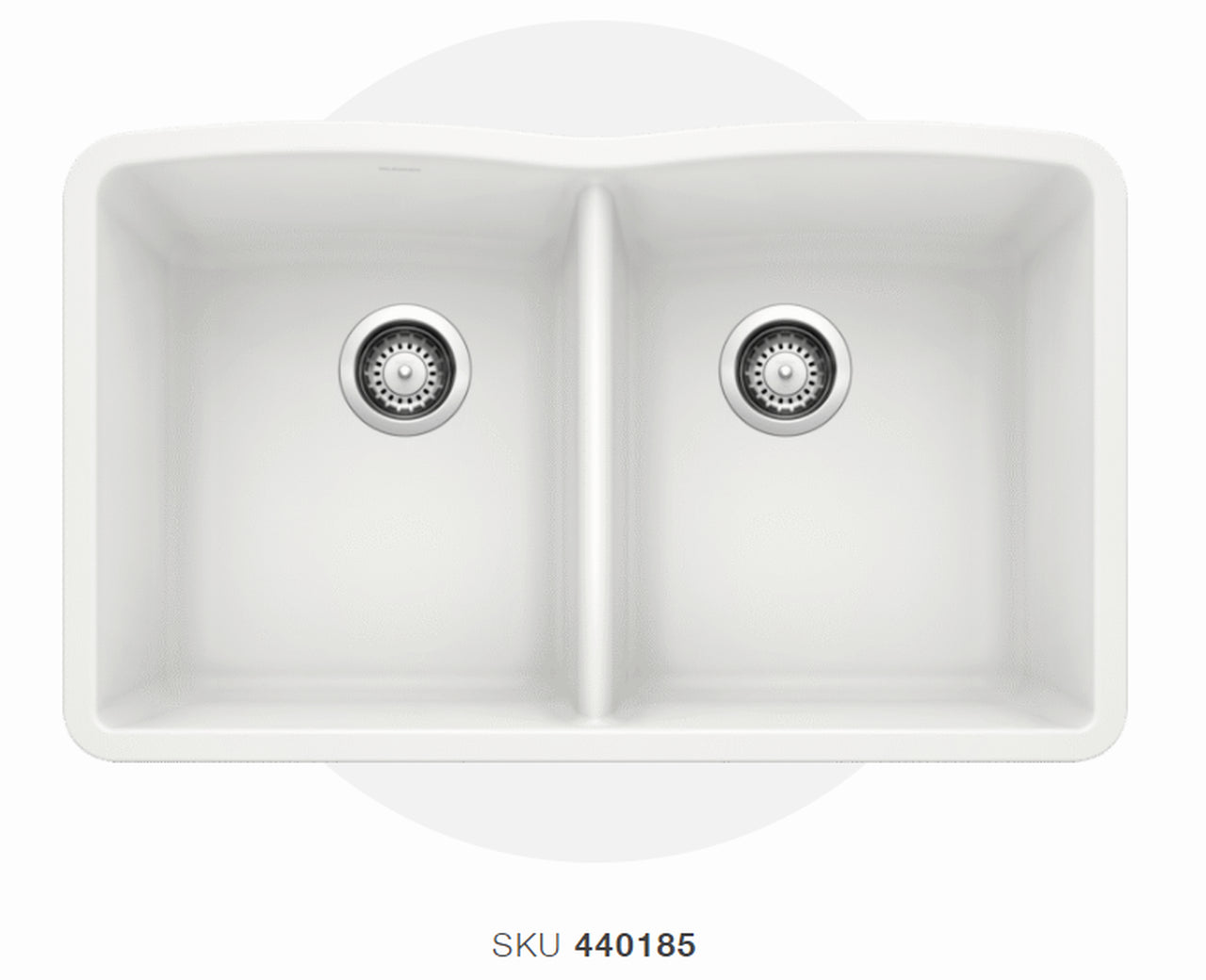 Blanco  White Diamond Silgranit 50/50 Granite Composite Kitchen Sink