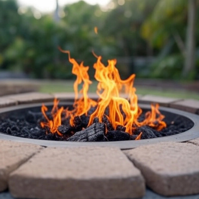 Custom paver fire pit for outdoor enjoyment