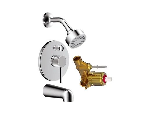 PROHS Satin Nickel Cassia S Shower Combo Kit