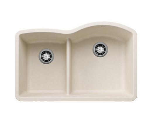 Blanco  Soft White Diamond 1  3/4 Low Divide 40/60 Granite Composite Kitchen Sink