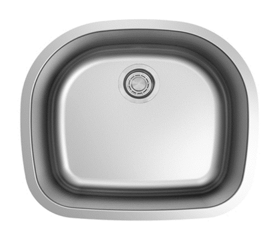 Dakota  Stainless Genesis D Shape 18 Gauge Stainless Steel Kitchen Sink
