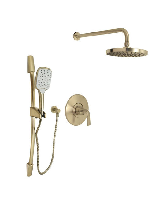 Huntington Brass Satin Brass Joy with Wand Shower Combo Kit