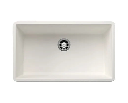 Blanco  White Precis Super Single Granite Composite Kitchen Sink