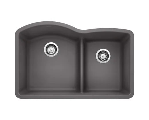 Blanco  Cinder Diamond 1  3/4 Low Divide 60/40 Granite Composite Kitchen Sink