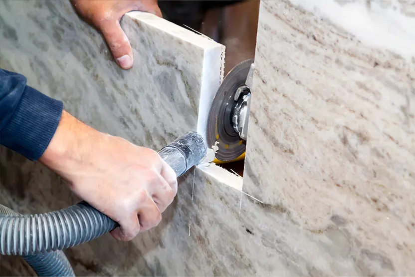 Expert stone fabrication for outdoor kitchen countertops