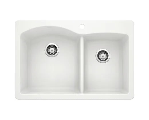 Blanco  White Diamond 1  3/4 Bowl Granite Composite Kitchen Sink