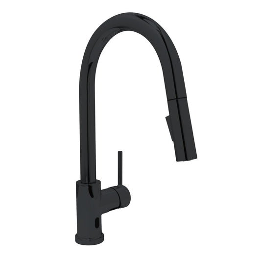 Huntington Brass Matte Black Euro Arc Kitchen Faucet