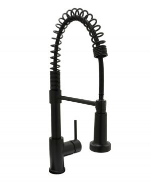 Huntington Brass Matte Satin Black Rexford Professional Kitchen Faucet