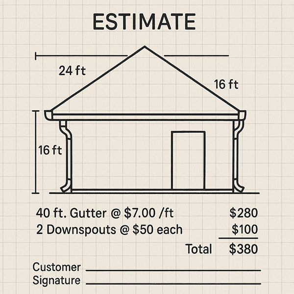 Free estimate for gutter projects