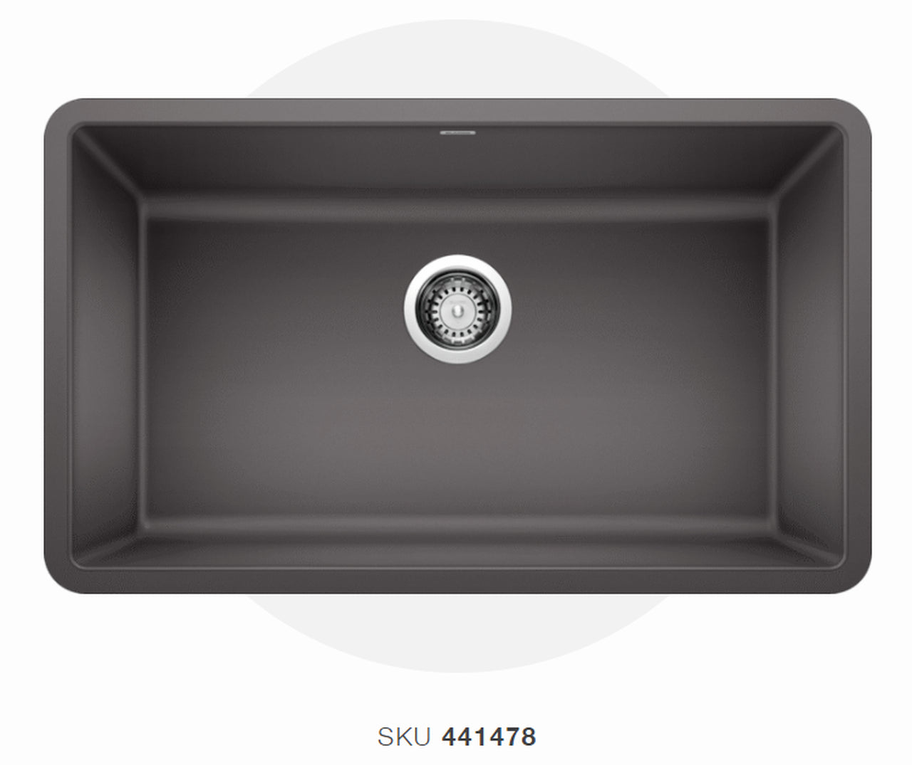 Blanco  Cinder Diamond Silgranit Single Bowl Granite Composite Kitchen Sink