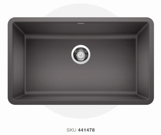 Blanco  Cinder Diamond Silgranit Single Bowl Granite Composite Kitchen Sink