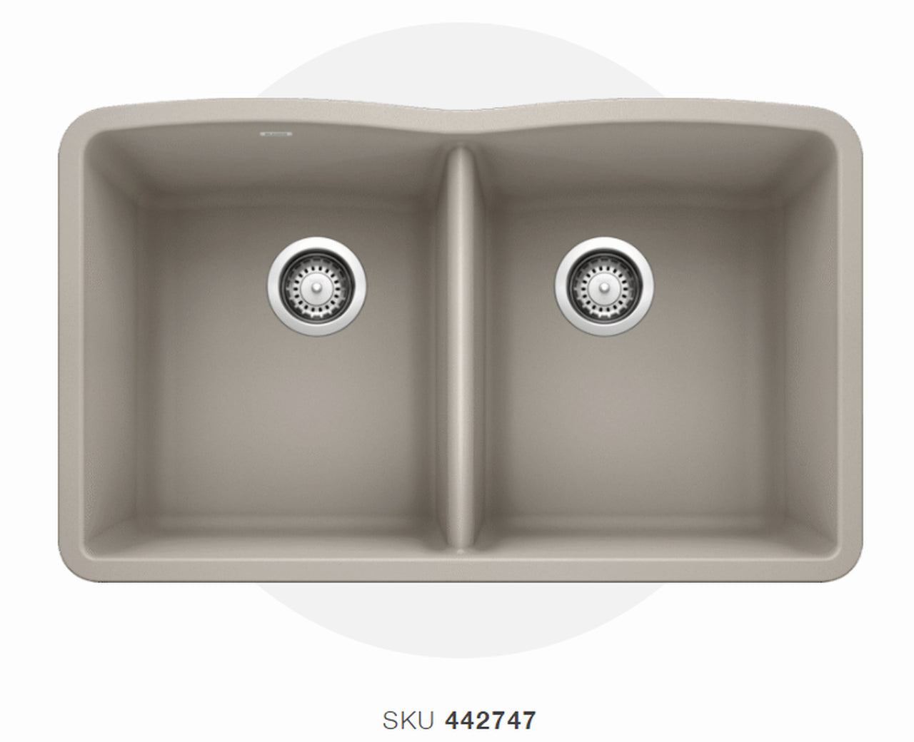 Blanco  Concrete Gray Diamond Silgranit 50/50 Granite Composite Kitchen Sink