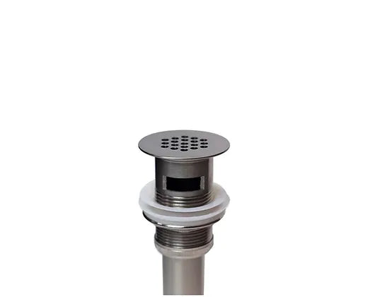 PROHS Brushed Nickel 1  1/2  Grid Vanity W / Overflow Drain