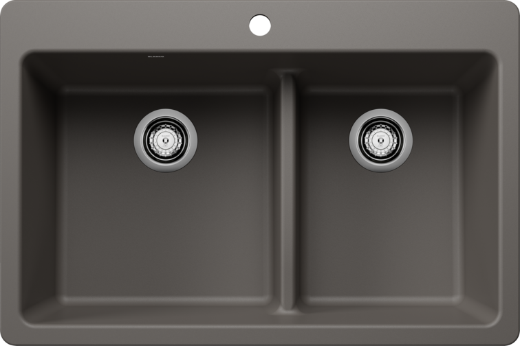 Blanco  Volcano Gray Liven 1  3/4 Granite Composite Kitchen Sink