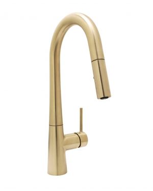 Elegant Vino Contemporary Styled Pull-Down - PVD Satin Brass