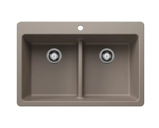 Blanco  Truffle Liven Equal Double Granite Composite Kitchen Sink