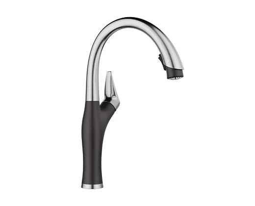 Blanco Stainless Coal Black Artona Kitchen Kitchen Faucet