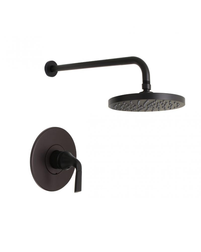 Huntington Brass Matte Satin Black Joy Shower Combo Kit