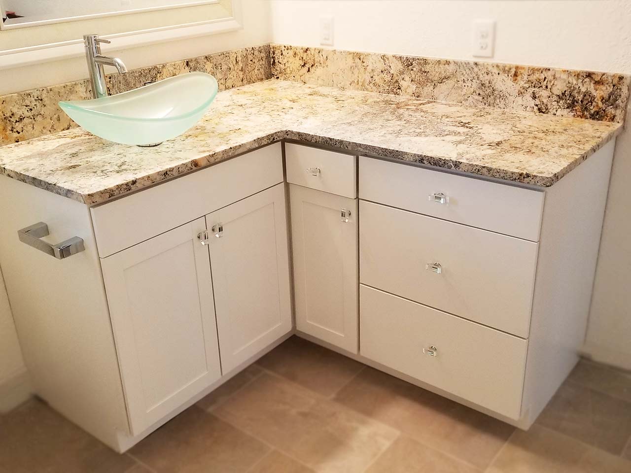 yellow granite bathroom vanity - Countertops & More